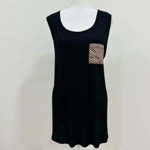 Tutta Bella Maternity‎ EUC Black Flowy Pleated Polka-Dot Tank Top - SIZE XXL